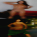 Naked woman massage